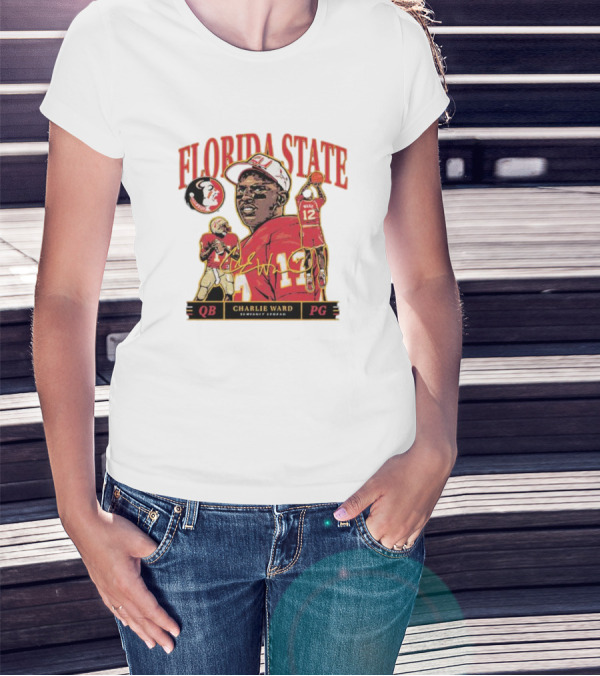 Florida State Charlie Ward Seminole Legend QB PG T-Shirt
