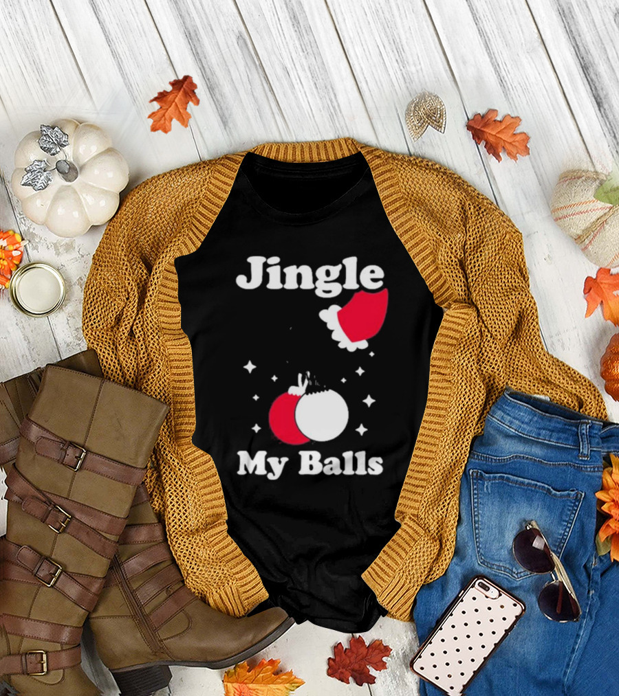 Jingle My Balls Christmas Santa Hat Ornaments T-Shirt