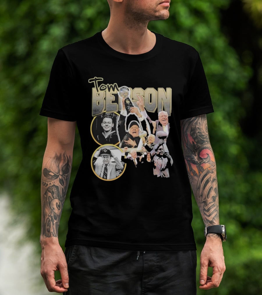 Tom Benson Legacy Celebration With Iconic Trophy Moments T-Shirt