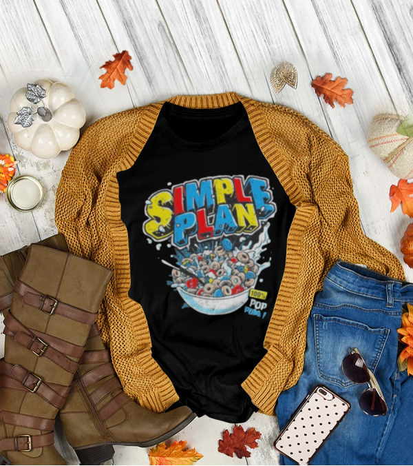 Simple Plan Pop Punk Cereal Bowl Explosion 100% T-Shirt
