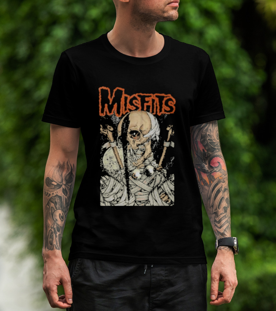 Misfits Pushead Vampire Skeleton Mummy Wrappings T-Shirt