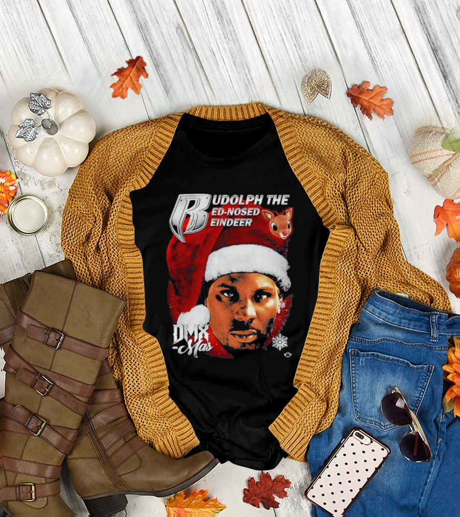 Rudolph The Red-nosed Reindeer DMX-Mas Santa Hat Christmas T-Shirt