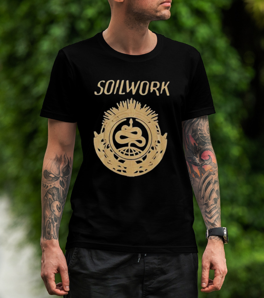 SOILWORK Snake Emblem With Globe And Wreath T-Shirt