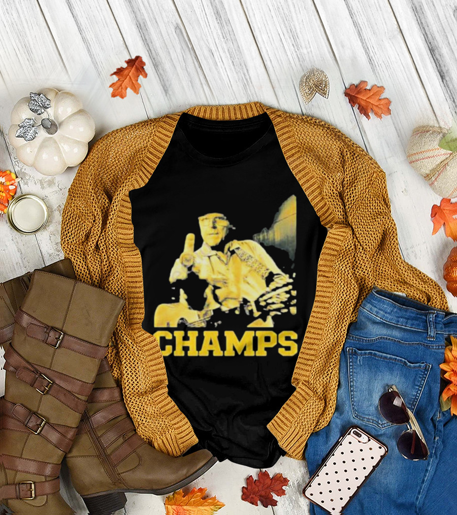 Taylor Lewan Champs Yellow Guitar Western T-Shirt