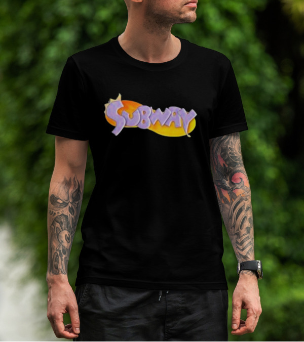 Weaponsofmassdestruction Spyro-Style Subway Logo Dragon Sandwich T-Shirt