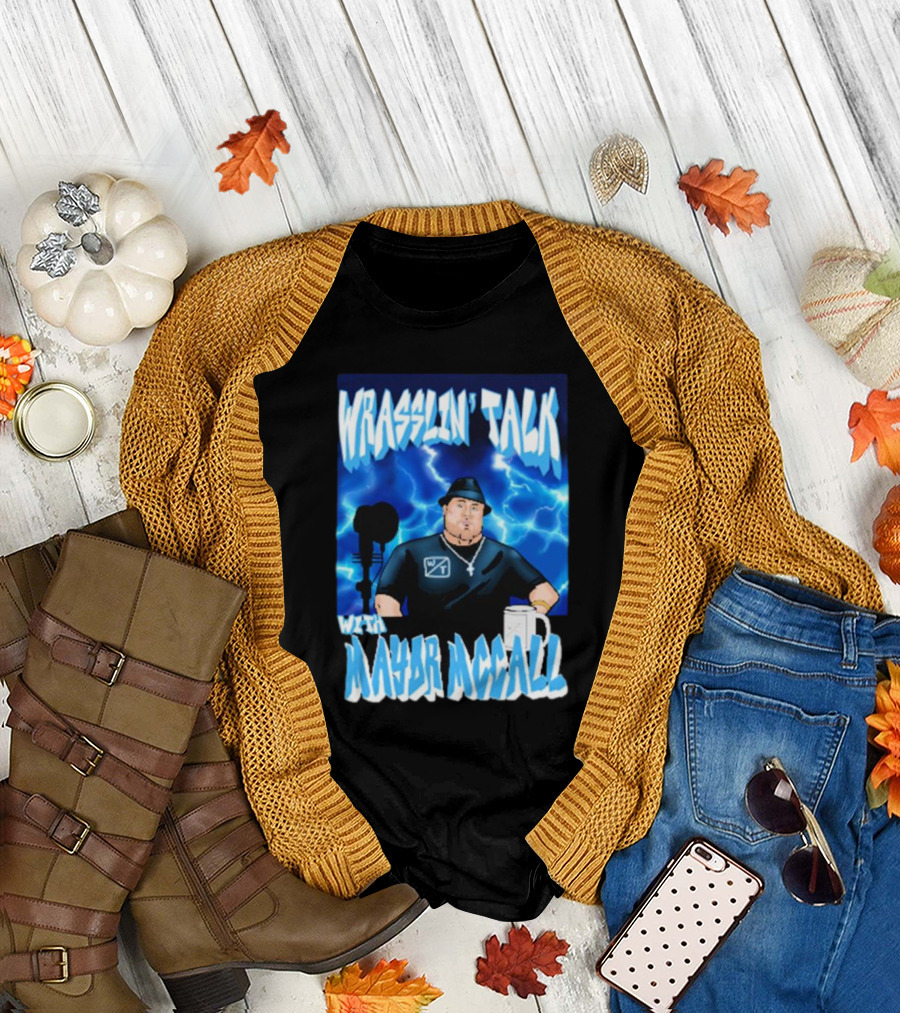 Wrasslin' Talk With Mayor Mccall Blue Lightning T-Shirt