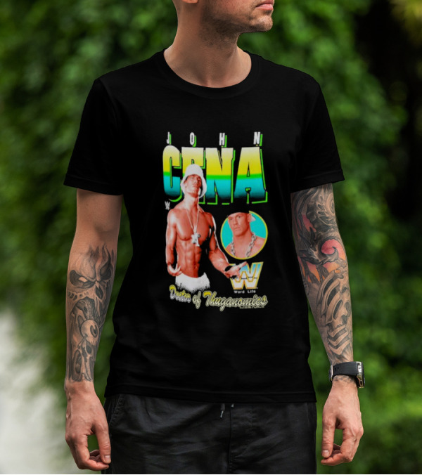 John Cena Doctor Of Thuganomics WWE Word Life Ripple Junction Navy T-Shirt