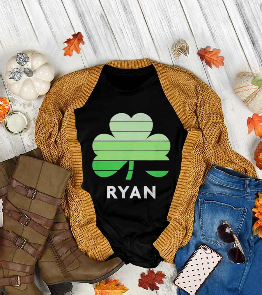 Ryan Vintage Irish Family Name with Clover T-Shirt