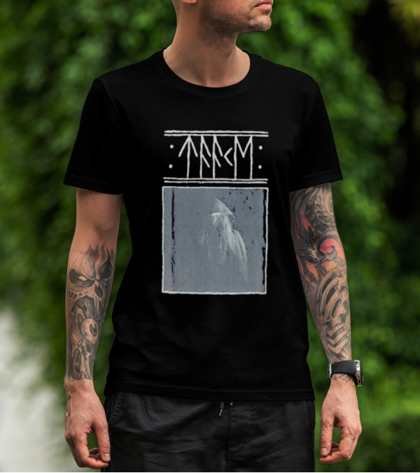 Taake Stridens Hus Nordic Runes Monochrome T-Shirt