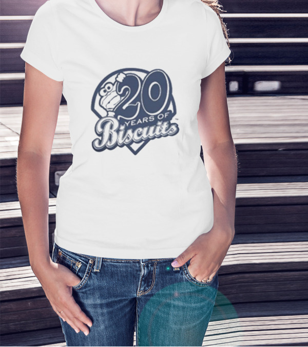20 Years Of Biscuits Baseball Theme T-Shirt