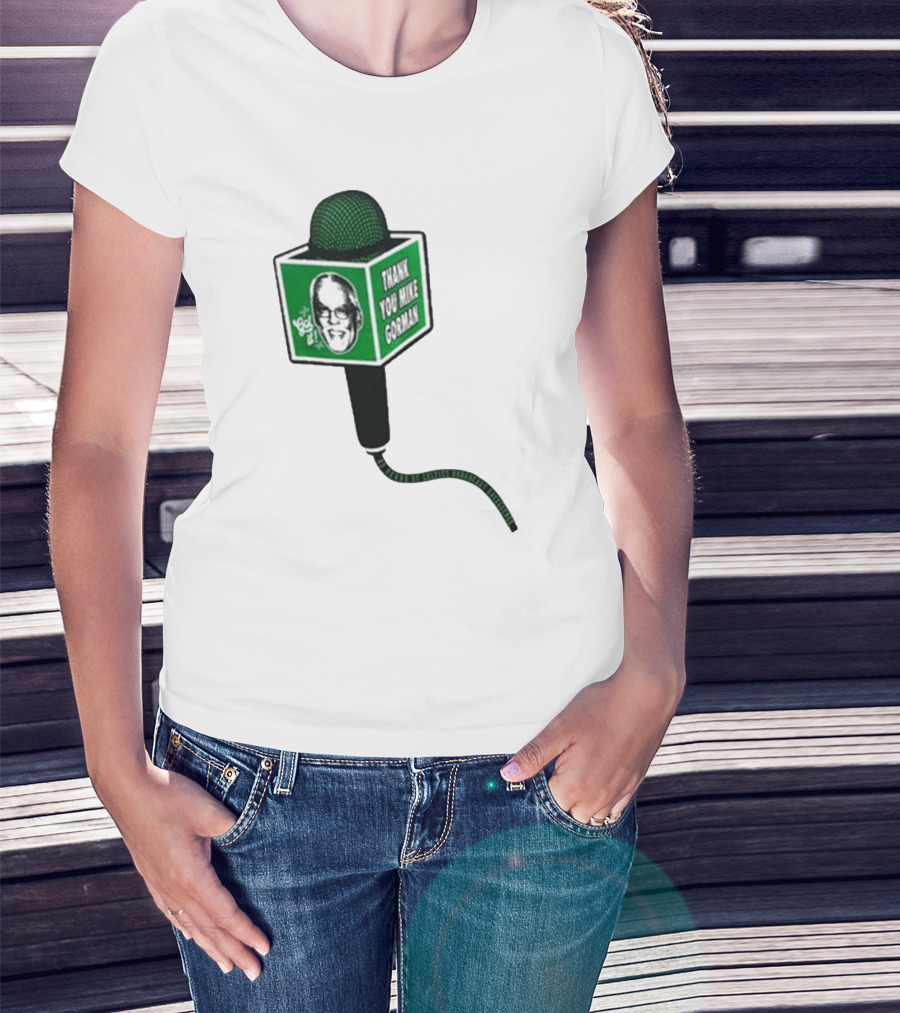 Celtics Thank You Mike Gorman Microphone T-Shirt