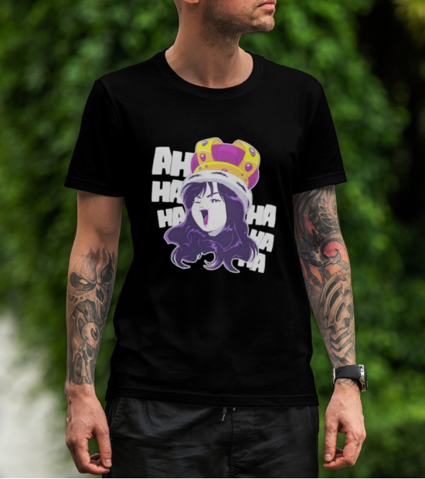 Ms Sakura Haha King Crown Laugh T-Shirt