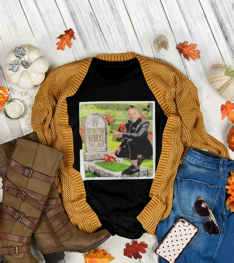 CM Punk Pointing at McIntyre WMXL Tombstone T-Shirt