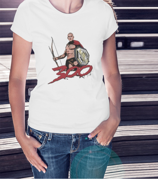 Alex Pereira Poatan 300 Spartan Warrior With Bow And Shield T-Shirt