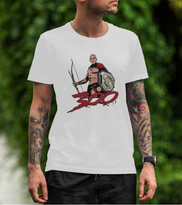 Alex Pereira Poatan 300 Spartan Warrior With Bow And Shield T-Shirt