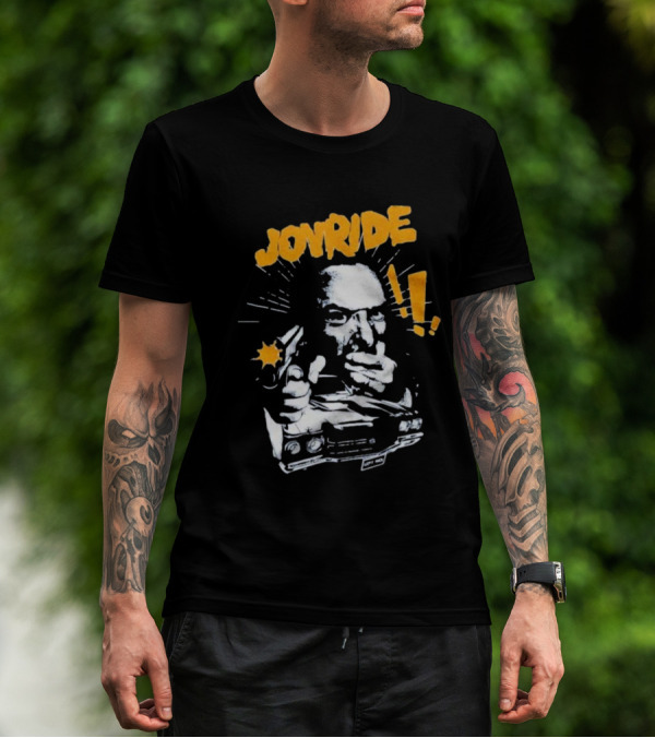 Joyride Man’s World Bold Retro Gunman Adventure T-Shirt