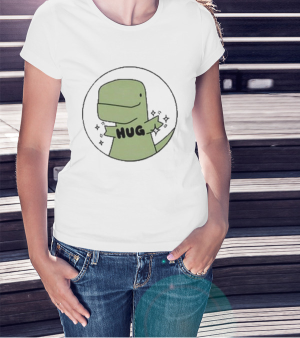Timmy Dinosaur Hug Cute Embrace T-Shirt
