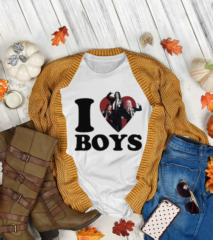 I Heart Boys Boygenius Trio in Heart T-Shirt