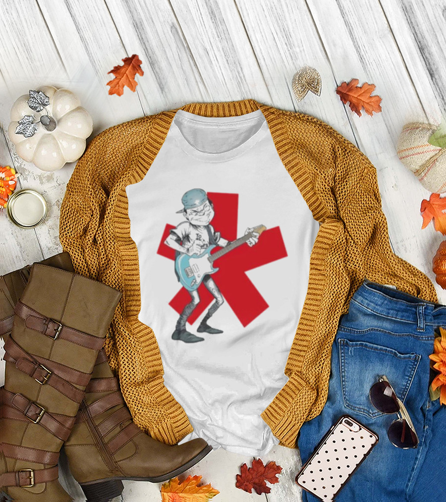 Tmd Comic By Thomas Tenney Rock Guitar Character With Red Asterisk T-Shirt