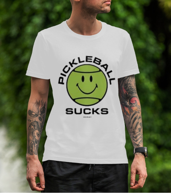 Smiley Face Pickleball Sucks T-Shirt