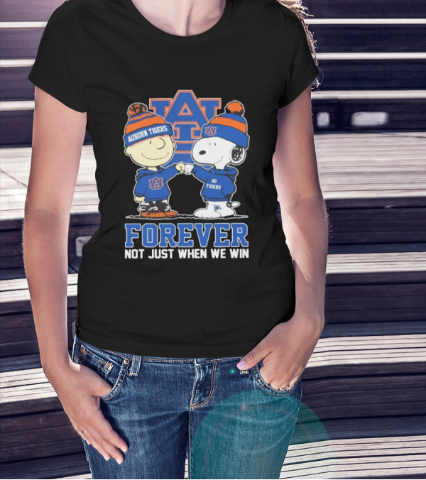 Snoopy Charlie Brown Auburn Tigers Forever Loyalty Not Just When We Win T-Shirt