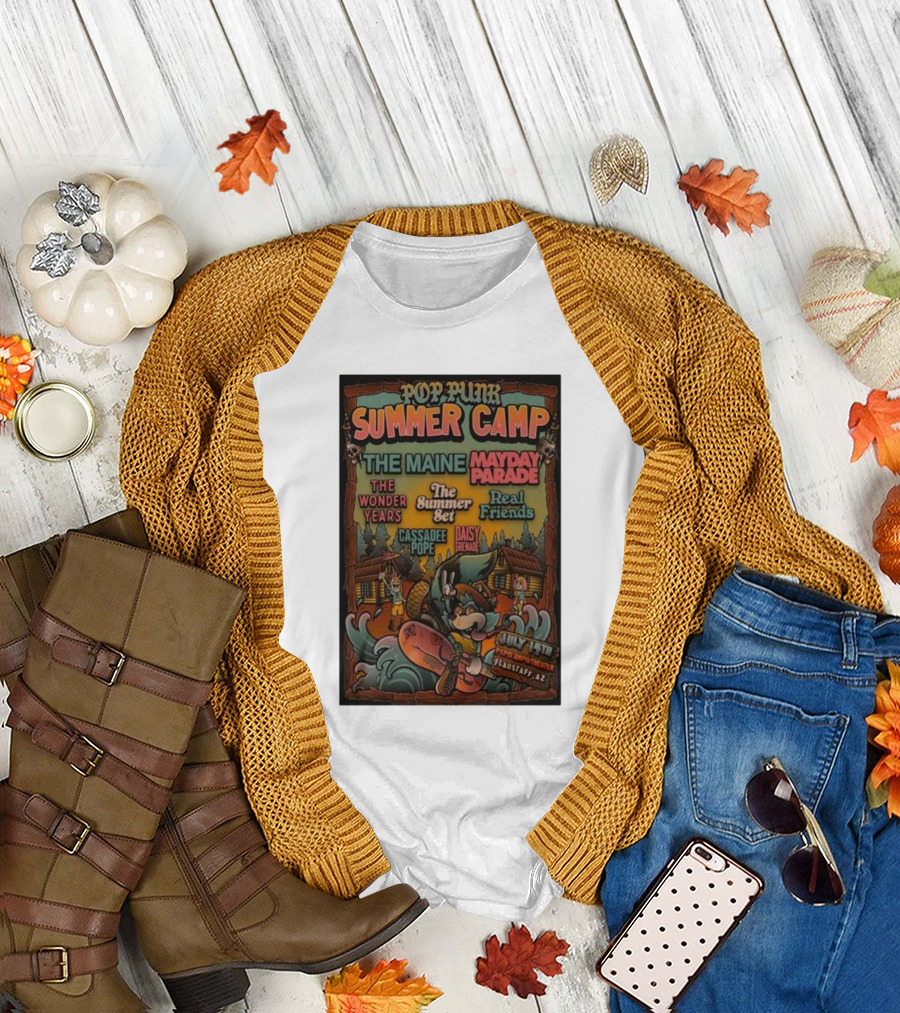 Pop Punk Summer Camp 2024 Featuring The Maine Mayday Parade July 14th Flagstaff AZ T-Shirt