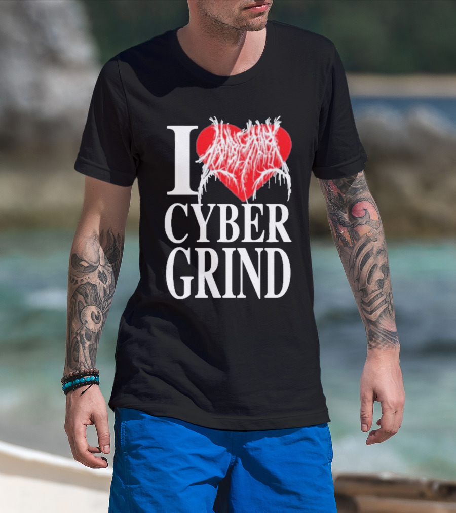 I Love Zombieshark Cybergrind T-Shirt