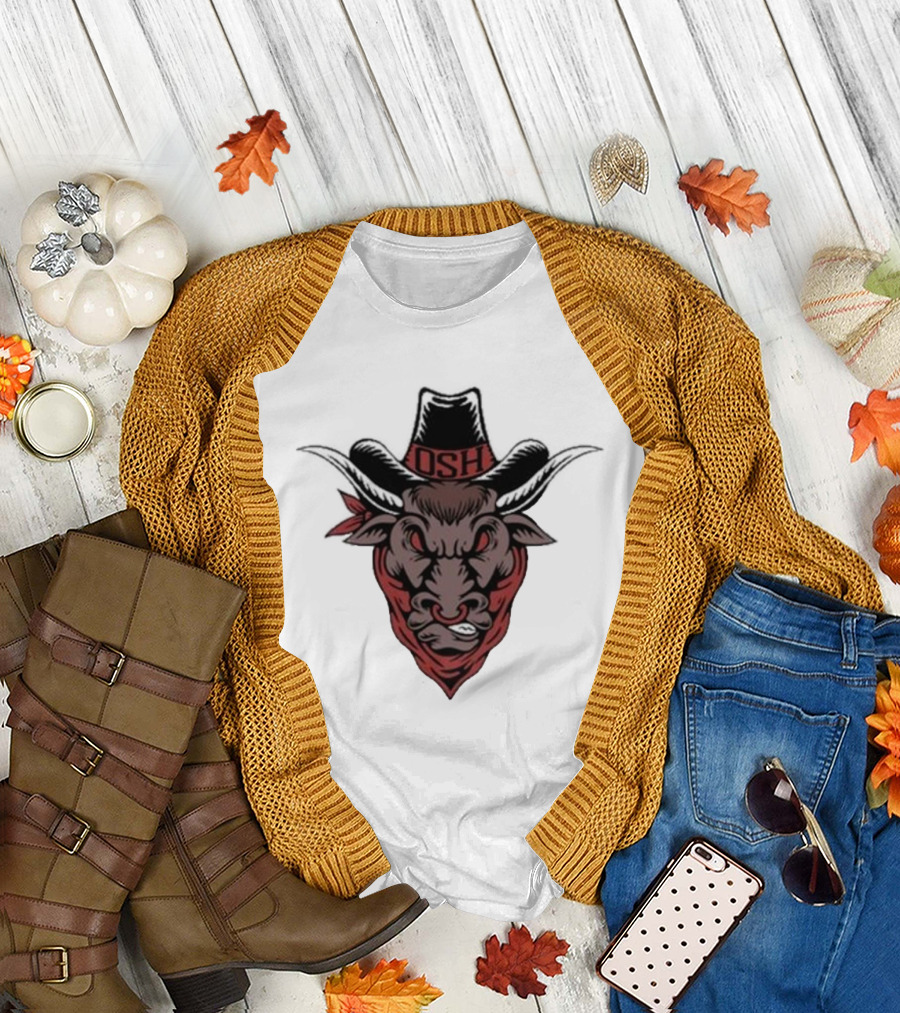 Old School Hats OSH Bull Custom Printed T-Shirt