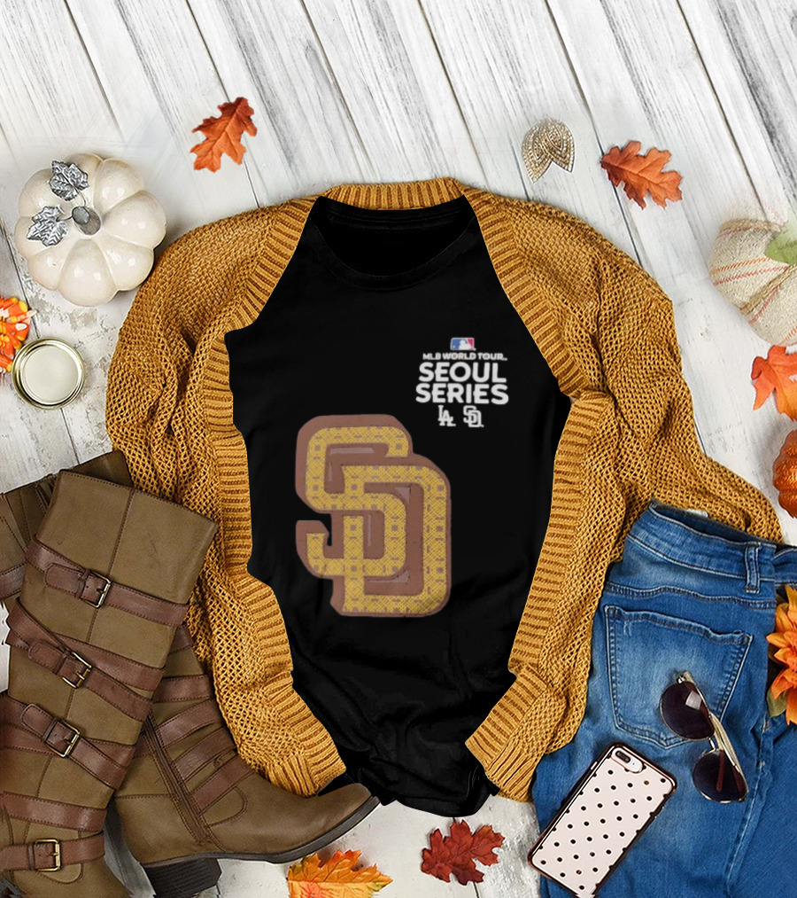 MLB World Tour Seoul Series San Diego Padres LA SD Logo T-Shirt