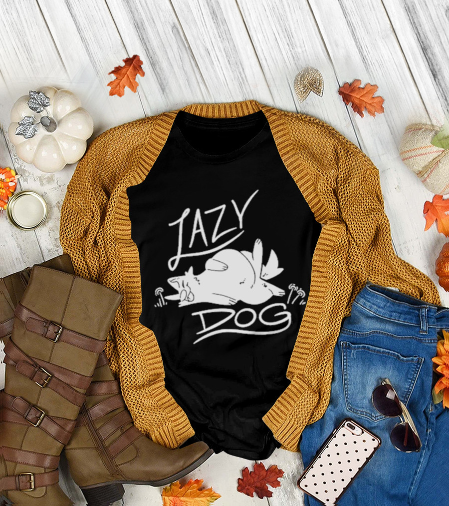 Lazy Dog Sleeping Art by Sloshdog T-Shirt