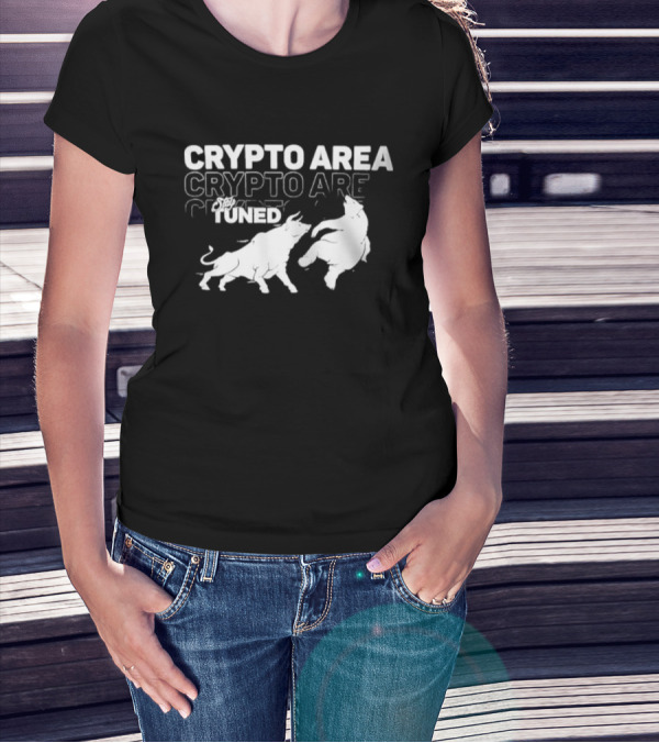 Crypto Area Stay Tuned Bull And Bear T-Shirt