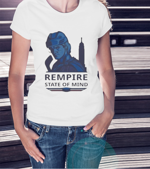 Rempire State Of Mind Matt Rempe New York Rangers Hockey Skyline T-Shirt