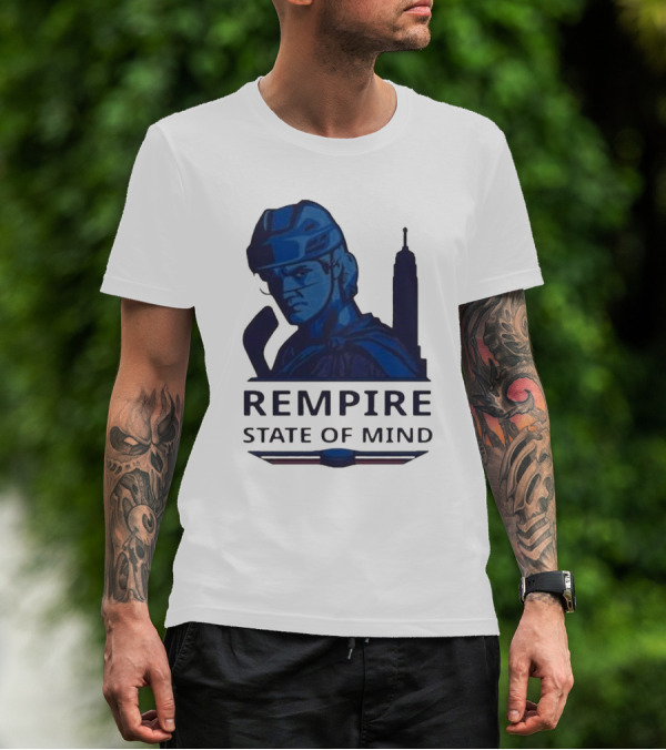 Rempire State Of Mind Matt Rempe New York Rangers Hockey Skyline T-Shirt