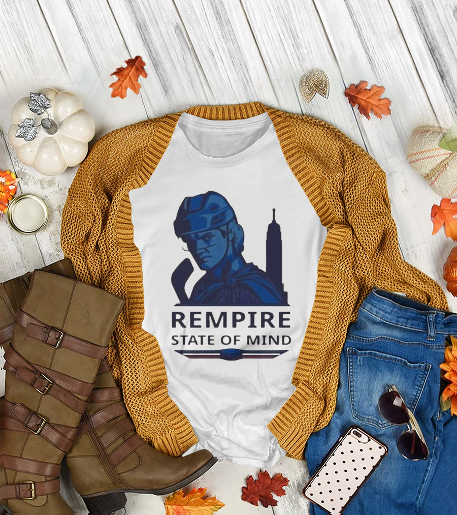 Rempire State Of Mind Matt Rempe New York Rangers Hockey Skyline T-Shirt