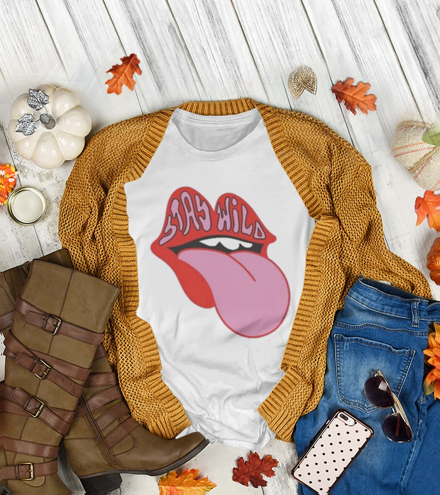 Stay Wild Lips Tongue T-Shirt