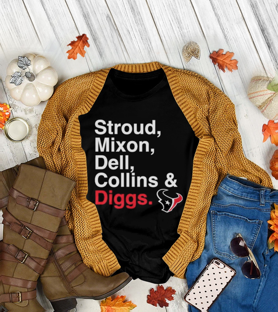 Stroud Mixon Dell Collins Diggs Houston Texans T-Shirt