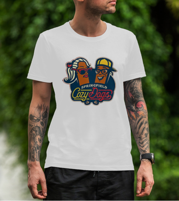 Springfield Cozy Dogs Retro Style Logo With Fun Characters T-Shirt