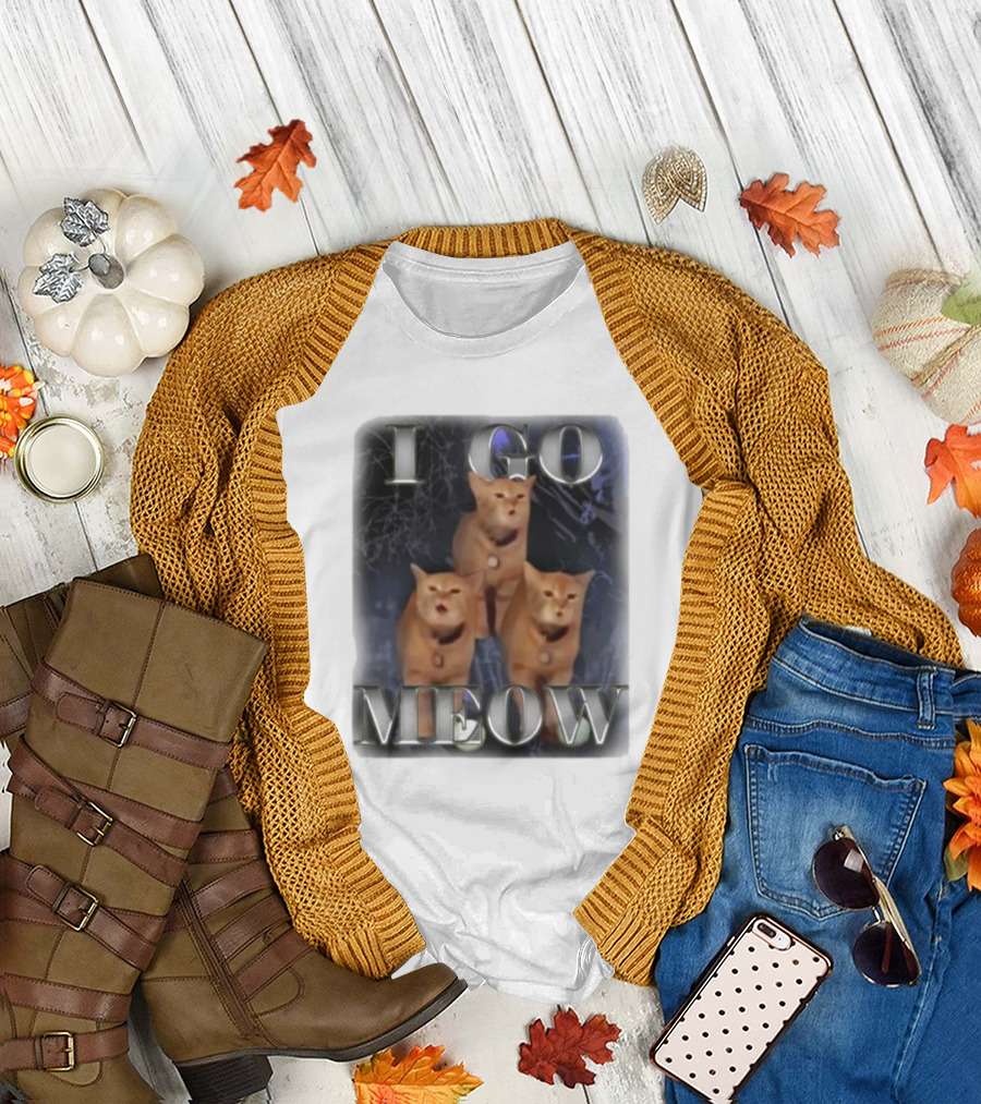 I Go Meow Three Cats Dark Forest T-Shirt
