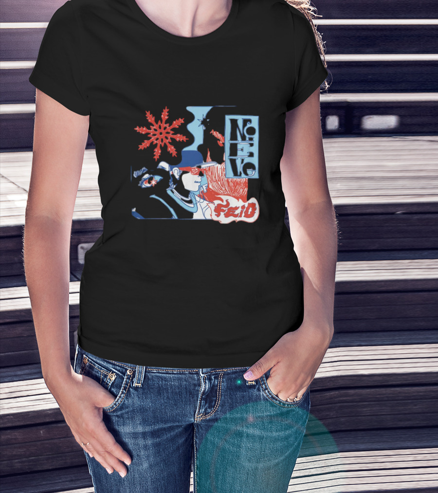 Ferxxo Merch Store Feid Nieve Snowflake Graphic Hip-Hop T-Shirt