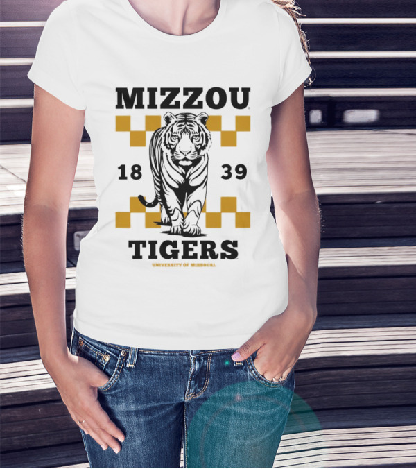 Mizzou Tigers University Of Missouri 1839 Tiger Walking T-Shirt