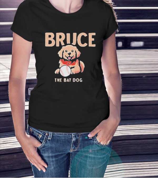 Bruce The Bat Dog Baseball Pup T-Shirt