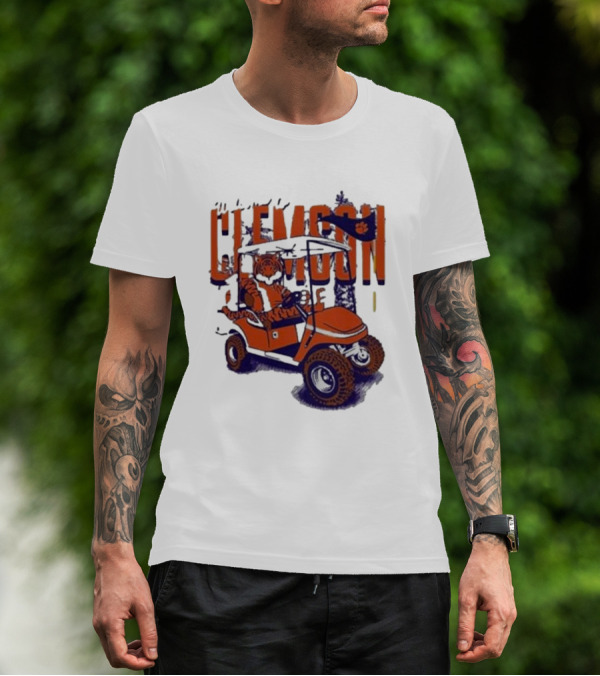 Clemson Tigers Golf Cart Mascot Adventure T-Shirt