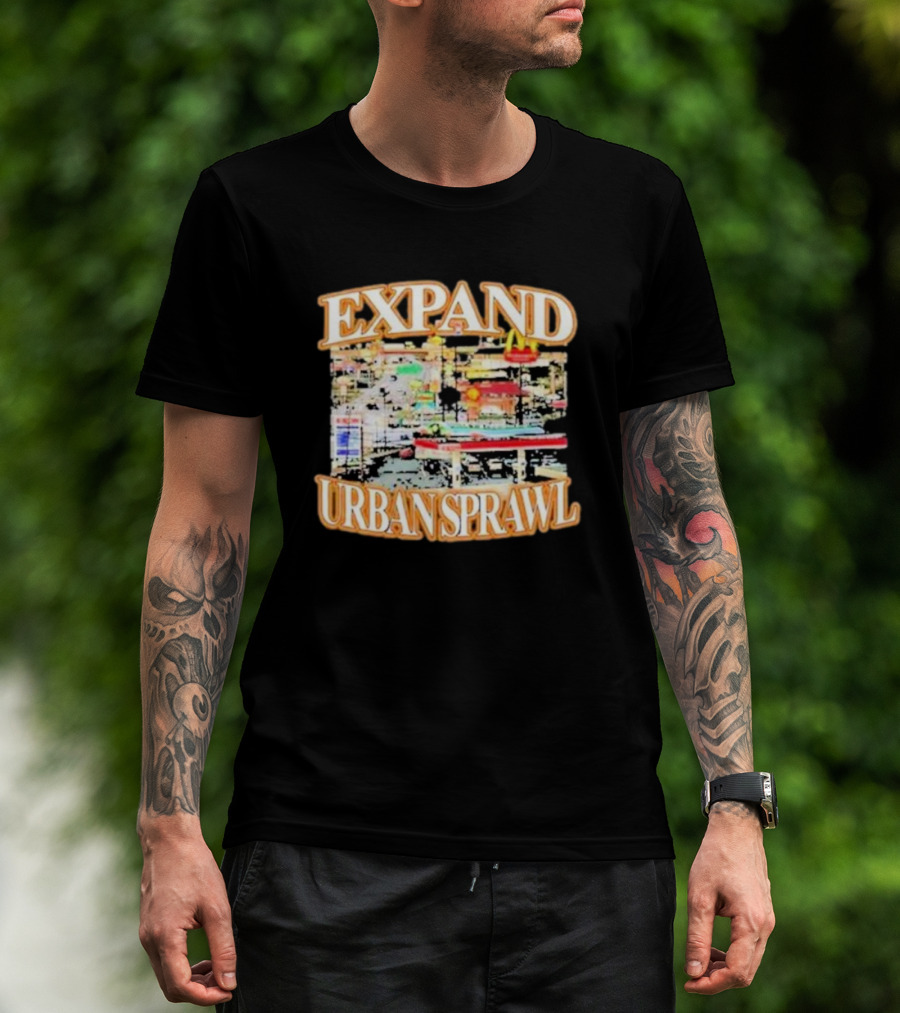 Barely Legal Expand Urban Sprawl McDonald's Fast Food Chain Iconic Neon Signs T-Shirt