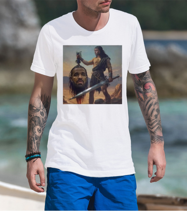 Hermainem Kendrick Holding Drake’s Head In Epic Scene T-Shirt