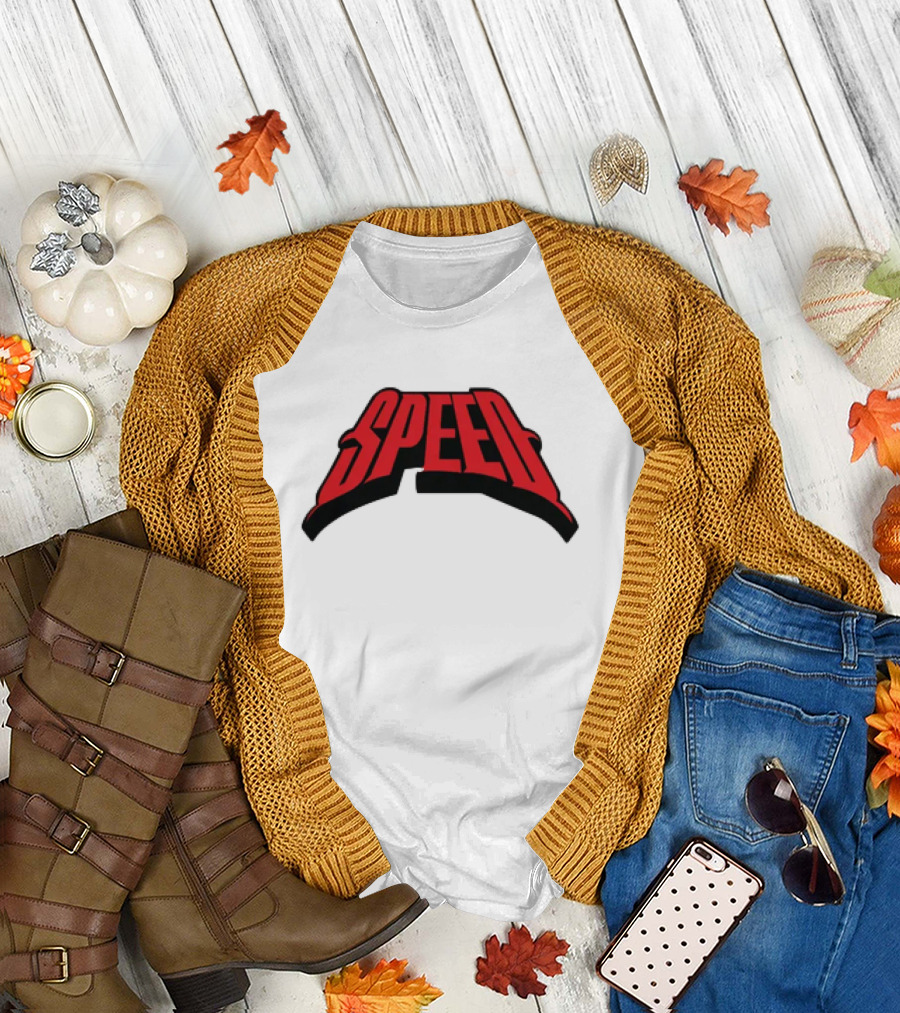 Speed Red Bold Arch Logo T-Shirt