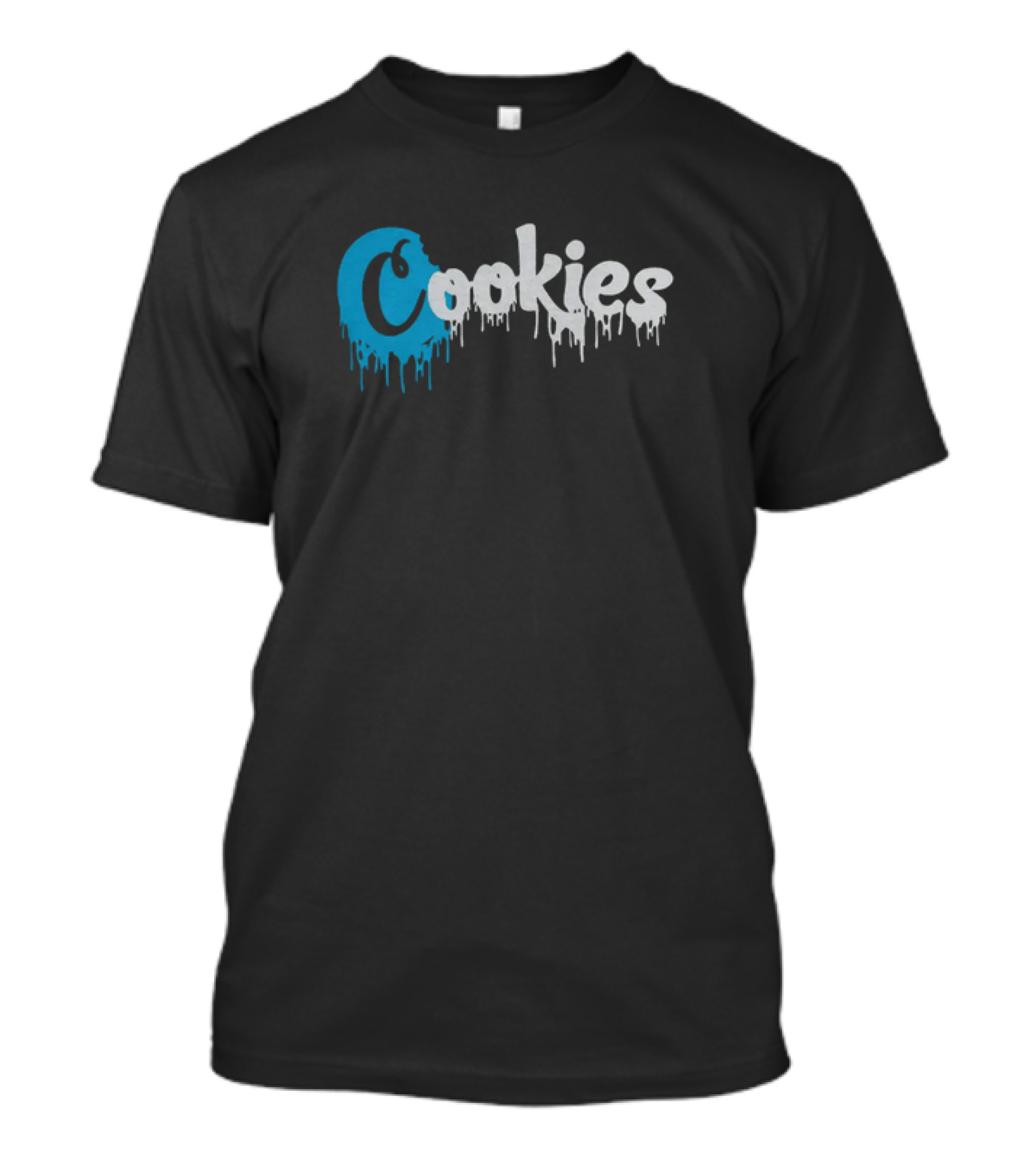 Cookies Dripping Text Blue T-Shirt