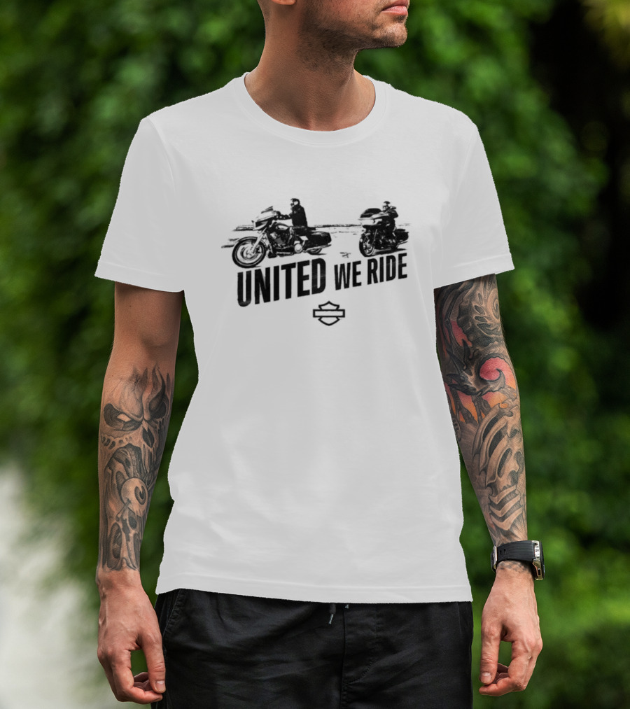 United We Ride Classic Motorbike T-Shirt