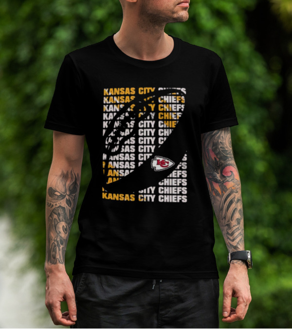 Kansas City Chiefs Youth Box Football KC Logo T-Shirt