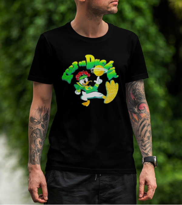 Keep On Duckin' Oregon Ducks Mascot Basketball Dunk T-Shirt