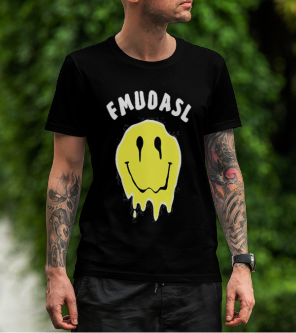 FMUOASL Dripping Smiley Face T-Shirt